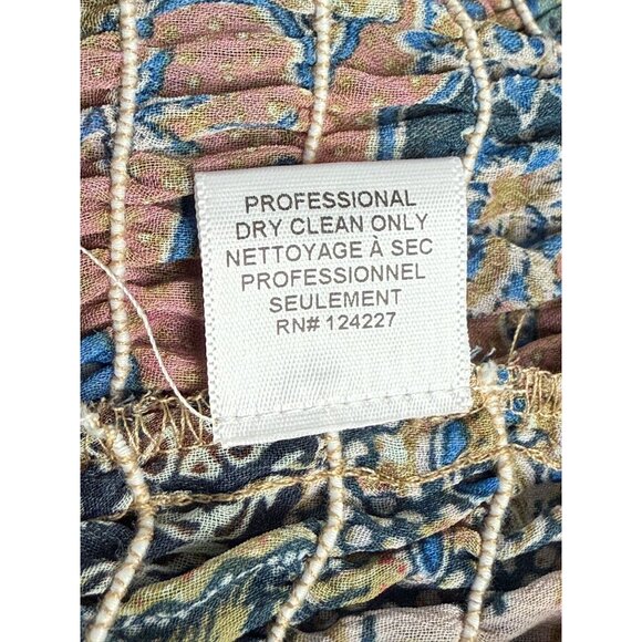 MISA Los Angeles Roksana‎ Bandeau Chiffon Top S Blues & Pinks - Picture 9 of 10